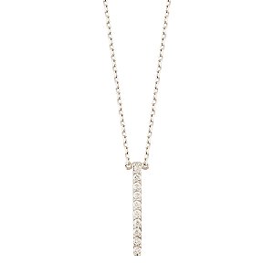 Colar Linear Ouro 18k Diamante