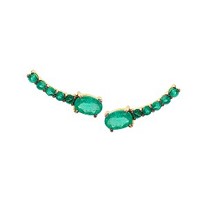 Brinco Ear Cuff Esmeralda