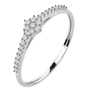 Anel Lis Ouro 18k com Diamante