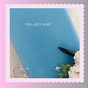 Papel super seda azul bebê