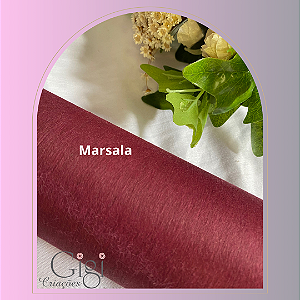 Tecarte ou viscose têxtil marsala