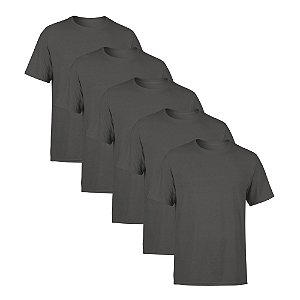 Kit 5 Camisetas SSB Brand Masculina Lisa Premium 100% Algodão