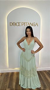 Vestido  verde menta Luana