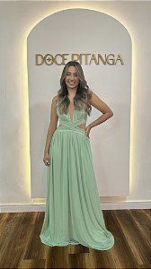 Vestido tule verde menta