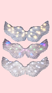 Asa de anjo penas com led INFANTIL