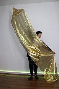 KIT UNÇÃO 01 PIPA DOURADO / 01 COLETE FOGO LED / 01 RIBON SEDA AMARELO