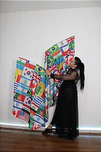 FLAG tingidas com led
