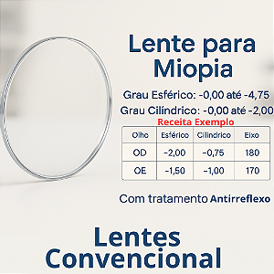 Lente Orgânica com Antirreflexo – Econômica