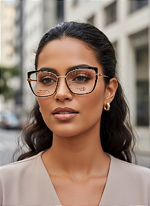 Armação feminina metal com nylon BS 9039 c2