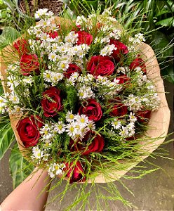 Buquê com 20 Rosas