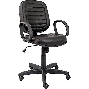 Cadeira Giratória Diretor Costurada Com Braços - 30210 - Casa das Cadeiras Anápolis