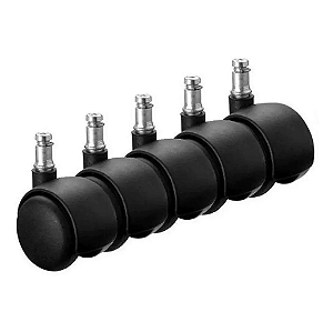 Kit 5 Rodízios UNIVERSAL Com Pino Para Cadeira Giratória - 59877 - Casa das Cadeiras Anápolis