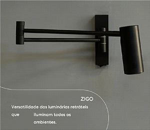 ARANDELA POLI flexivel C/ INTERRUPTOR PRETO 1XM16 IP20