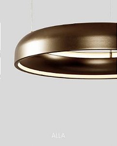 PENDENTE ALLA 50cm DIAM 49W 3000K ALUMÍNIO LED INTEGRADO BIVOLT USINA DESIGN
