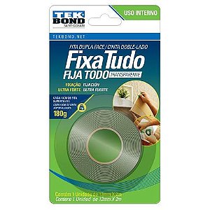 FITA ACR DUPLA FACE INT 12MMX2M BLISTER-TEK BOND