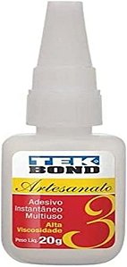 TEK BOND Adesivo Instantâneo Multiuso Alta Viscosidade 3 Tek Bond - 10507002804