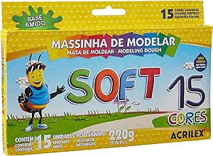 Massinha Soft 15 Cores Acrilex