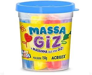 Massa Para Modelar, Acrilex, Massa Giz,100G, Cores Sortidas