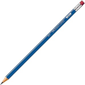 Lápis Nº2 Preto Sextavado com Borracha 1210AZS/B Faber-Castell