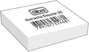 Borracha Escolar Branca 20 Grande