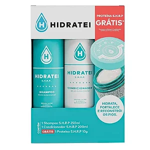 Kit Hidratei Proteína Shrp Shampoo 250ml + Condicionador 200ml + Creme Capilar 10g