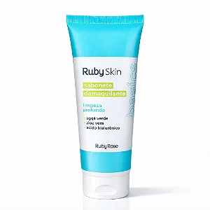 SABONETE DEMAQUILANTE RUBY SKIN limpeza profunda maca verde, aloe vera, acido hialuronico
