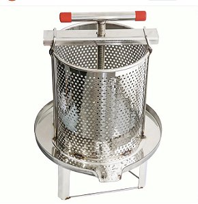 Prensa para mel inox 25l chapa perfurada