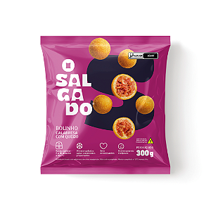 Bolinho de Calabresa com Queijo 20g – Pacote 300g | Frito Congelado para Aquecer