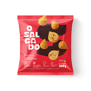Coxinha de Frango com Requeijão 20g – Pacote 300g | Frito Congelado para Aquecer