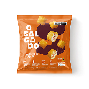 Travesseirinho de Queijo e Presunto 20g – Pacote 300g | Frito Congelado para Aquecer