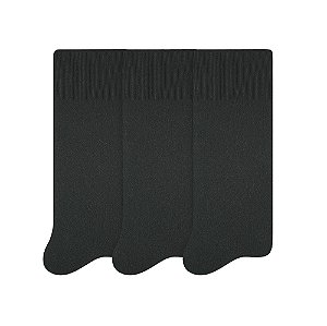 Kit Com 3 Pares De Meias Selene Masculina Básica Lisa
