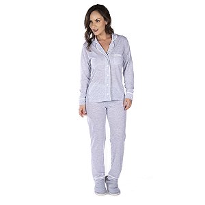 Pijama Feminino Longo Adulto Americano Quentinho Inverno