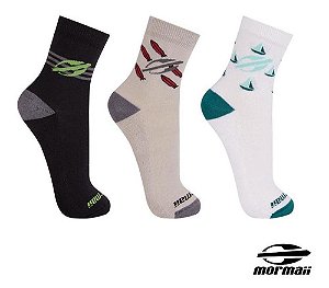 Kit Com 3 Pares De Meias Cano Médio Masculina Mormaii