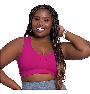Top Selene Plus Size Sem Costura Alça Larga E Conforto