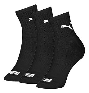 Kit Com 3 Pares Meia Esportiva Masculina Cano Médio Puma