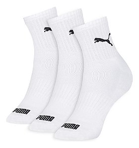 Kit Com 3 Pares Meia Esportiva Masculina Cano Médio Puma