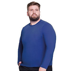 Camiseta Masculina Selene Manga Longa Plus Size Proteção Uv