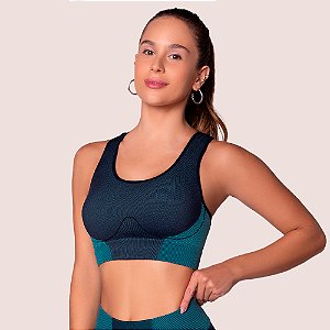 Top Academia Feminino Selene Com Microfuros Sem Costura Fit