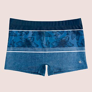 Sunga Praia Boxer Mash Estampada Masculina com Proteção UV+