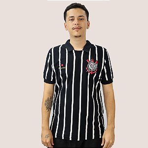 Camiseta Polo Listrada Masculina Corinthians Japão 2012