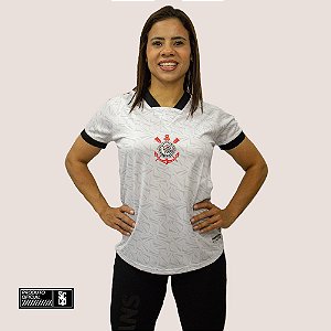 Camiseta Feminina Corinthians Oficial Gola V