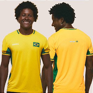 Camiseta Bandeira do Brasil Masculina Dry Fit Esportiva