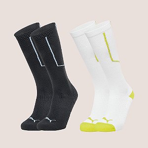 Kit com 2 Meias Puma Respirável para Corrida e Academia