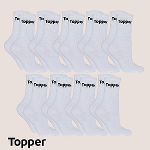 Kit 9 Pares Meia Topper Cano Médio Para Academia