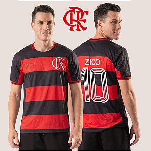 Camiseta Flamengo Zico Oficial Masculina com Tecnologia Dry Fit e Ótimo Caimento