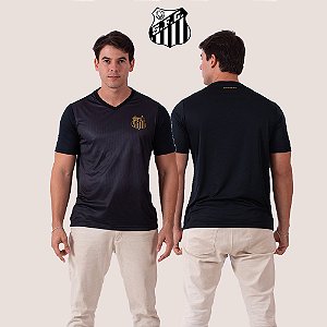 Camiseta Santos FC Masculina Adulto Design Moderno Leve Respirável Uso Diário