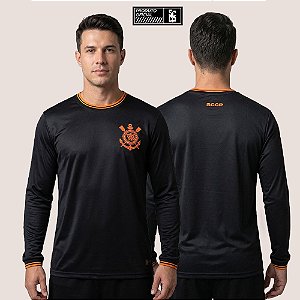 Camiseta Corinthians Manga Longa Masculina Gola Redonda Leve Respirável Estilo Casual Premium