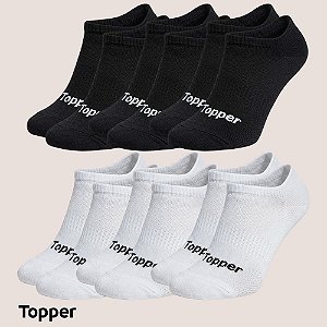 Kit 6 Pares Meia Invisível Topper Discreta e Confortável