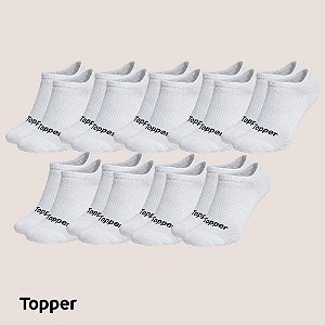 Kit 9 Pares Meia Curta Topper Discreta Para Tênis