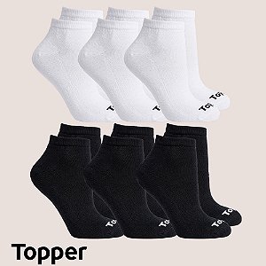Kit 6 Meias Topper Cano Baixo Uso Casual